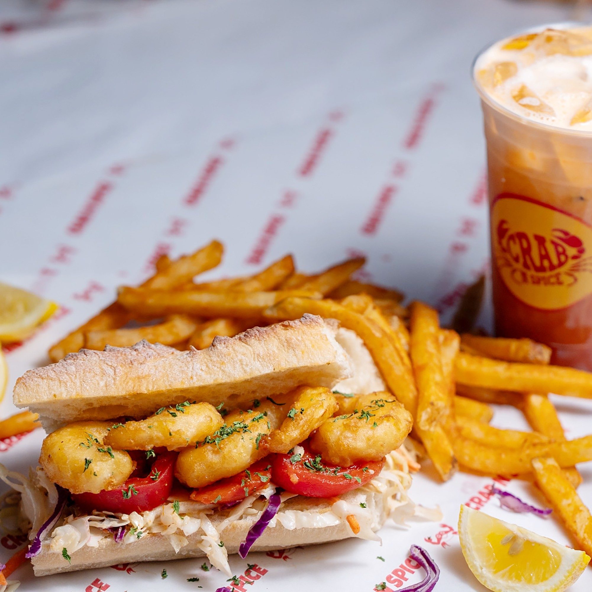 Oh Boy Shrimp Meal W/ Fries&Drink.