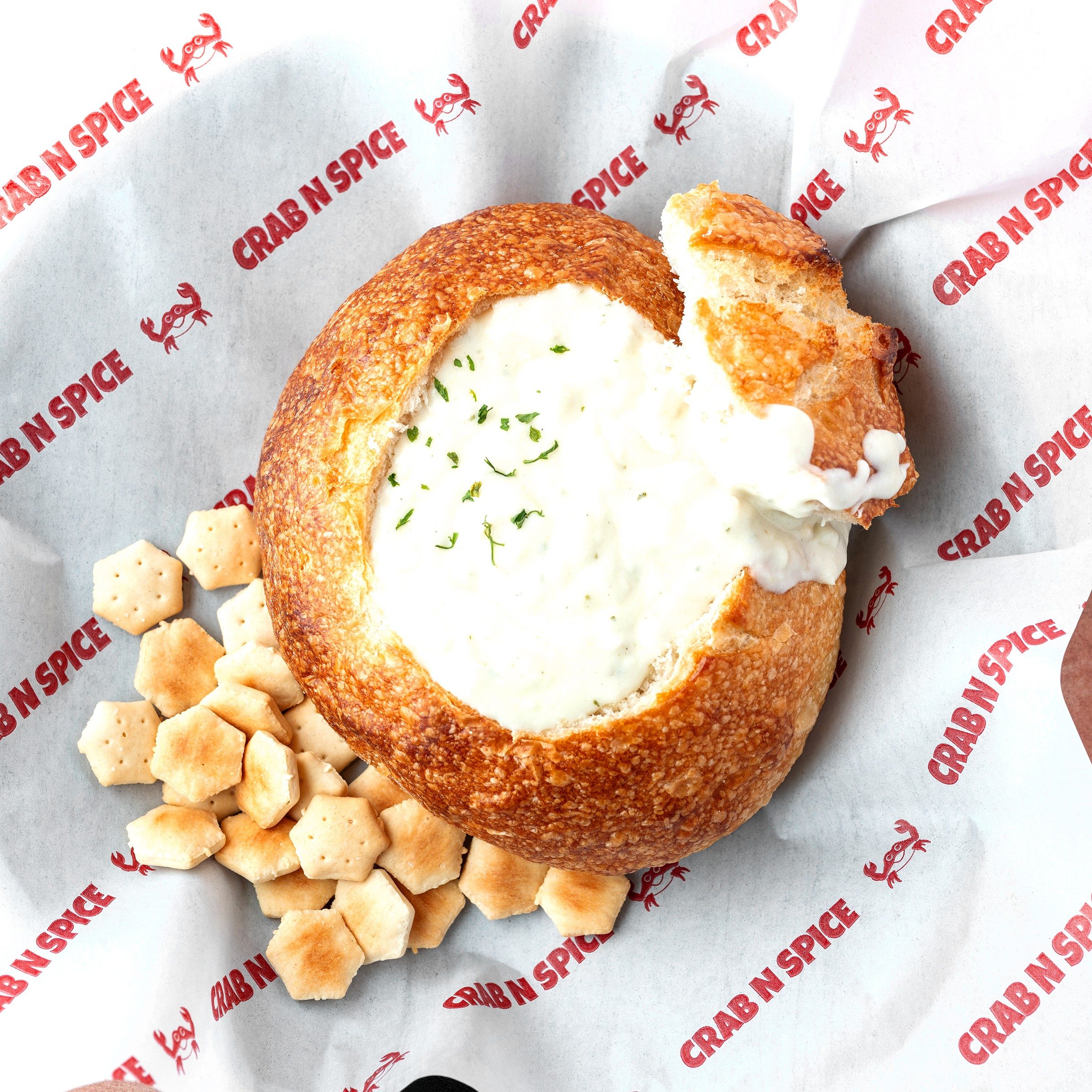 Clam Chowder Bread Bowl.