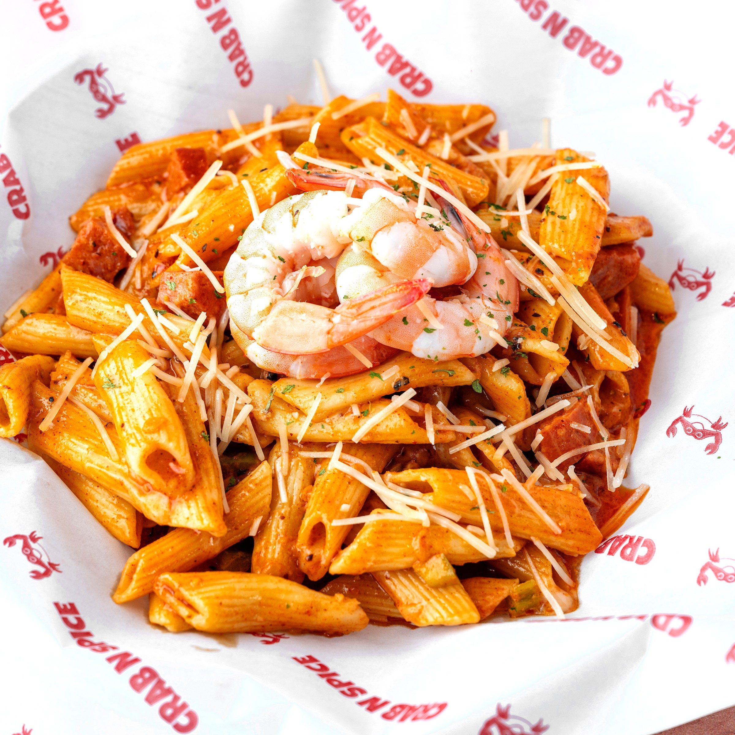 Cajun Pasta w/ Shrimp.