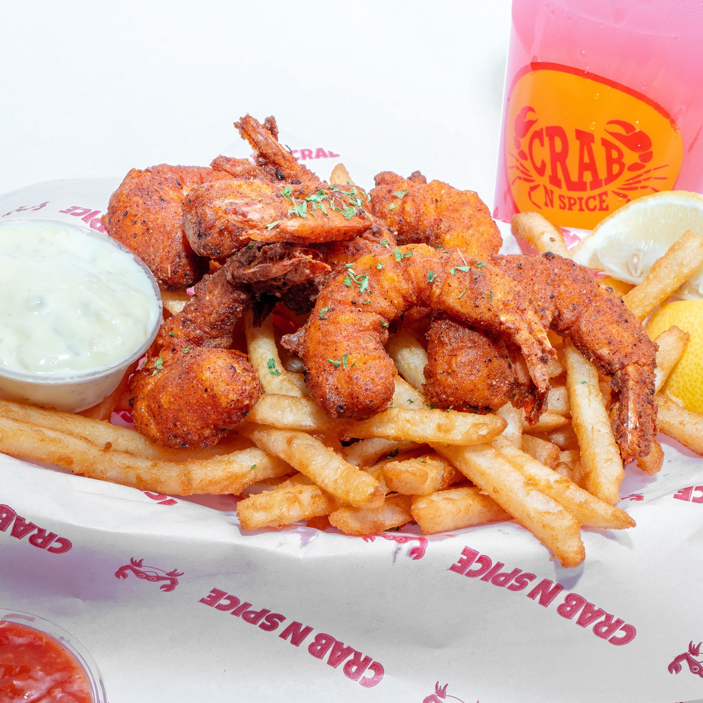 6 Fried Shrimp W/ Fries.