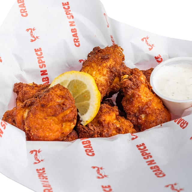 Lemon Pepper Wings with Fries.