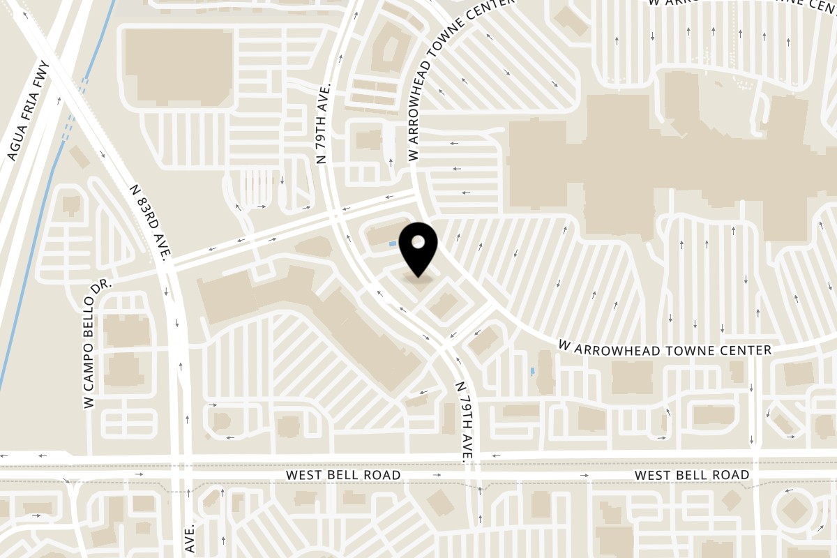 Map showing the location of Crab N' Spice Glendale, AZ on 17275 N 79th Ave in Glendale