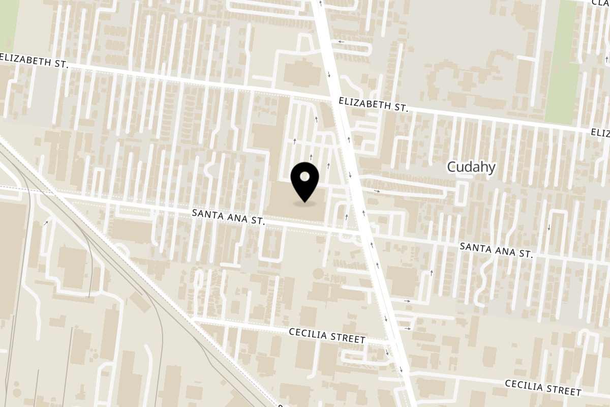 Map showing the location of Crab N' Spice Cudahy on 8017 Atlantic Ave Ste 103 in Cudahy