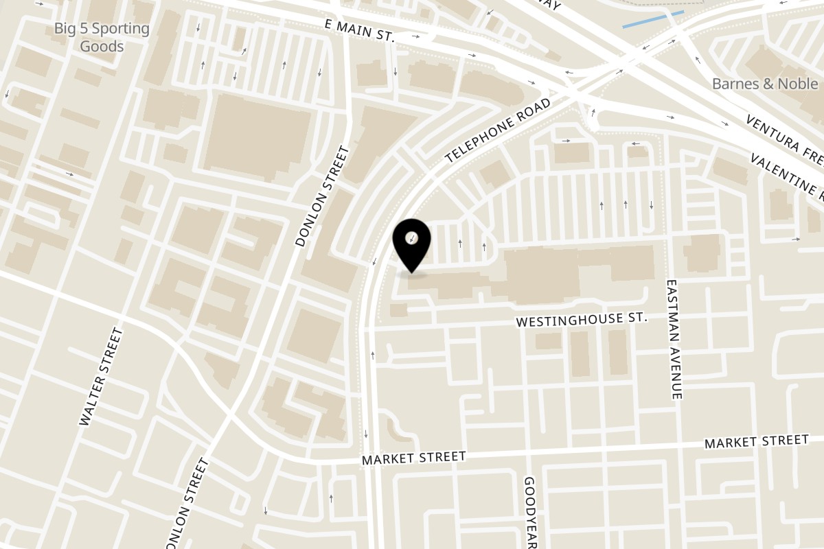 Map showing the location of Crab N' Spice Ventura on 4732 Telephone Rd in Ventura